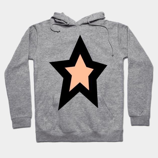 Peach Fuzz Star Hoodie by ellenhenryart